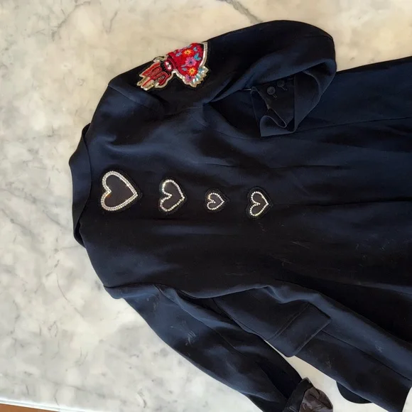 Cinq à Sept Black Embellished Blazer - Picture 5 of 7